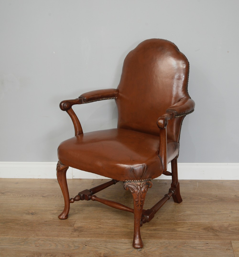 Antique leather desk chair 