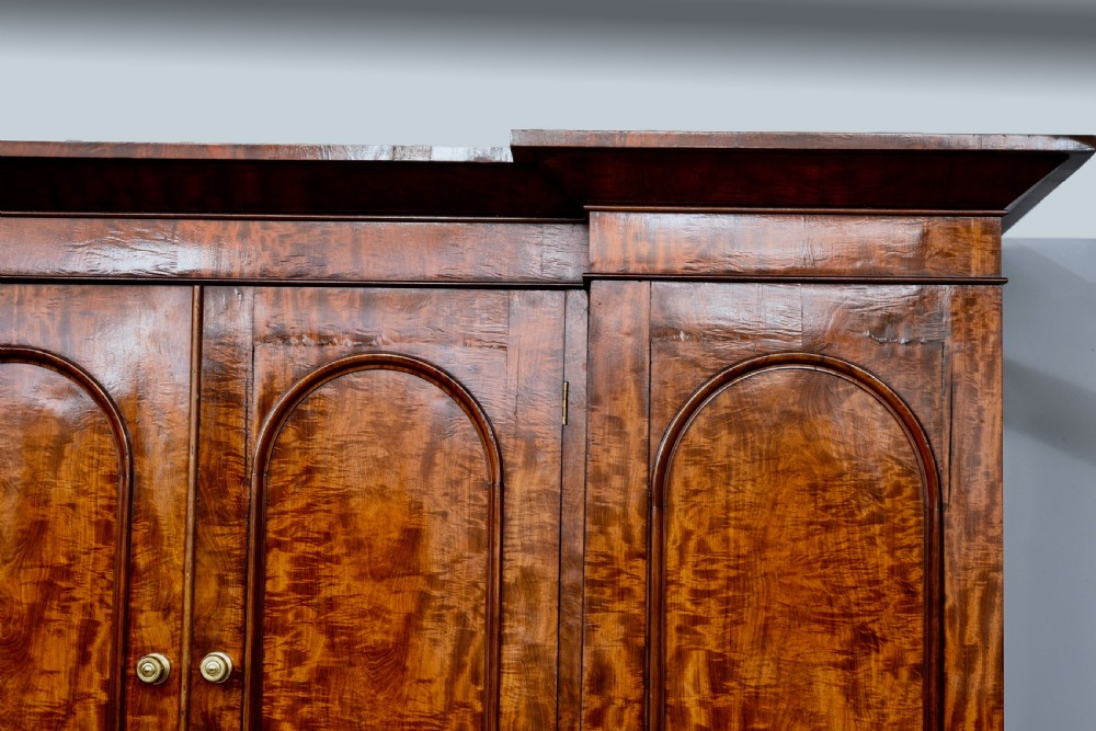 large Antique mahogany four breakfront wardrobe  View IV