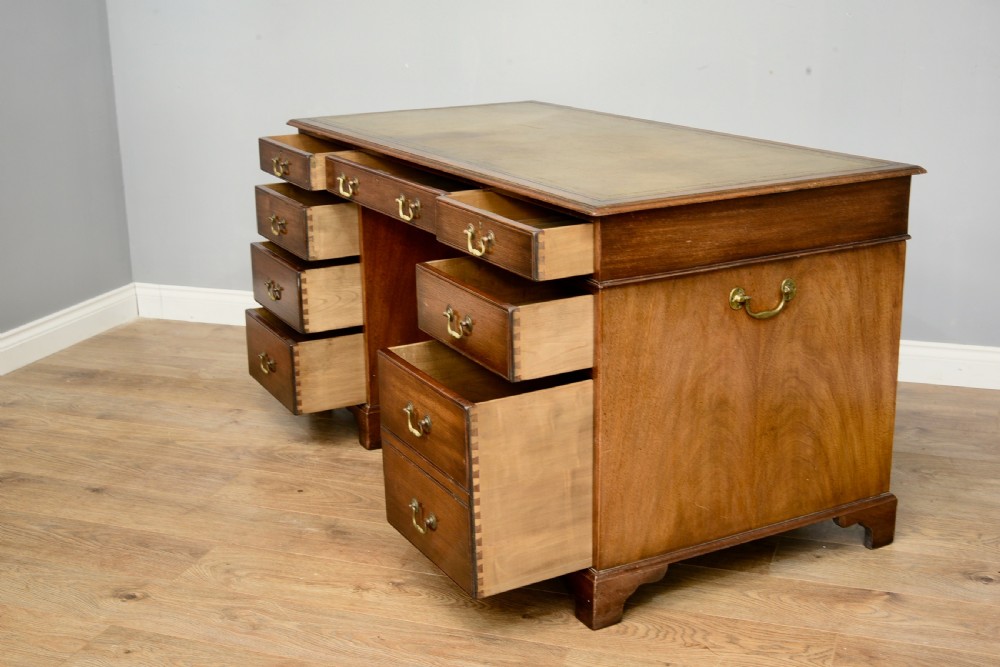 mahogany pedestal desk  View IV