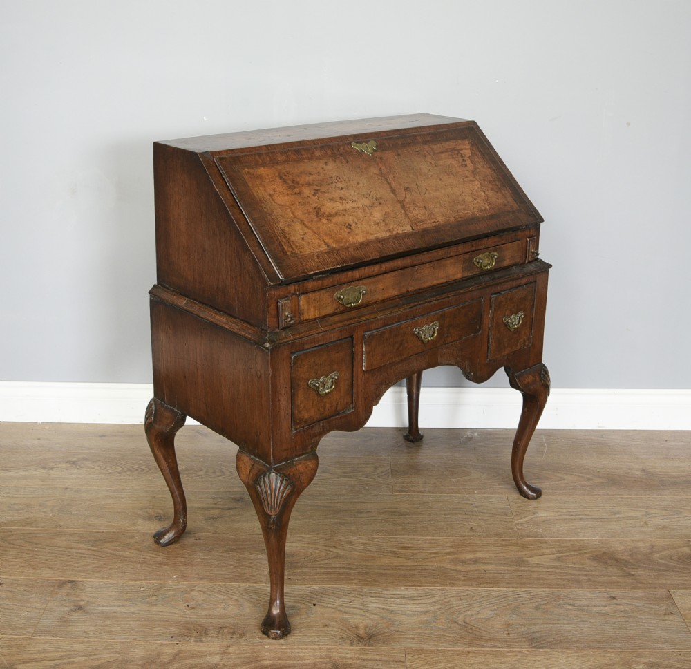 18th century walnut Queen Anne bureau  View II