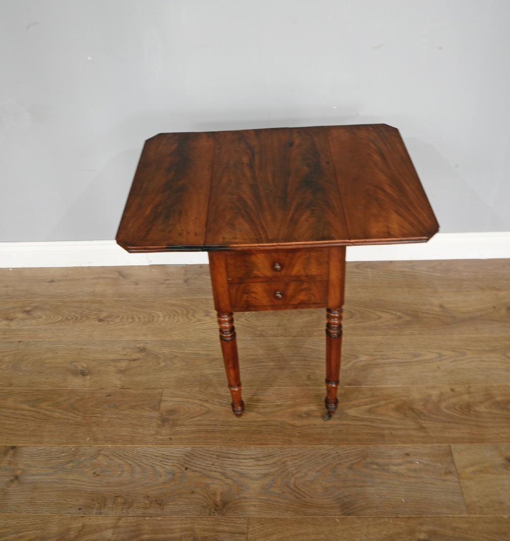 mid 19th century mahogany work table by H Pinchon  View III