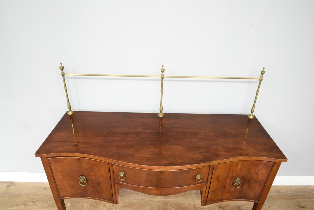 Georgian mahogany serpentine sideboard  View III
