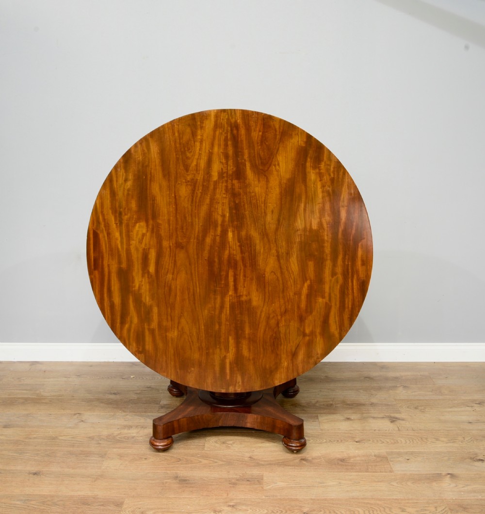 Victorian round mahogany dining table 