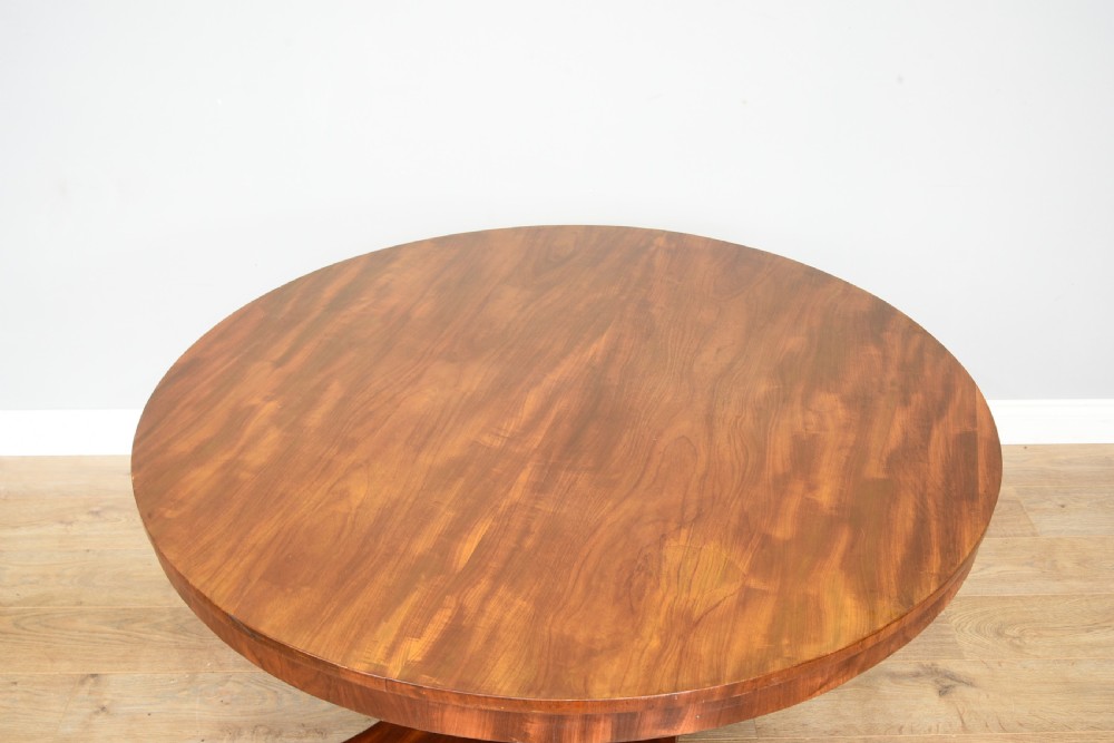 Victorian round mahogany dining table  View III