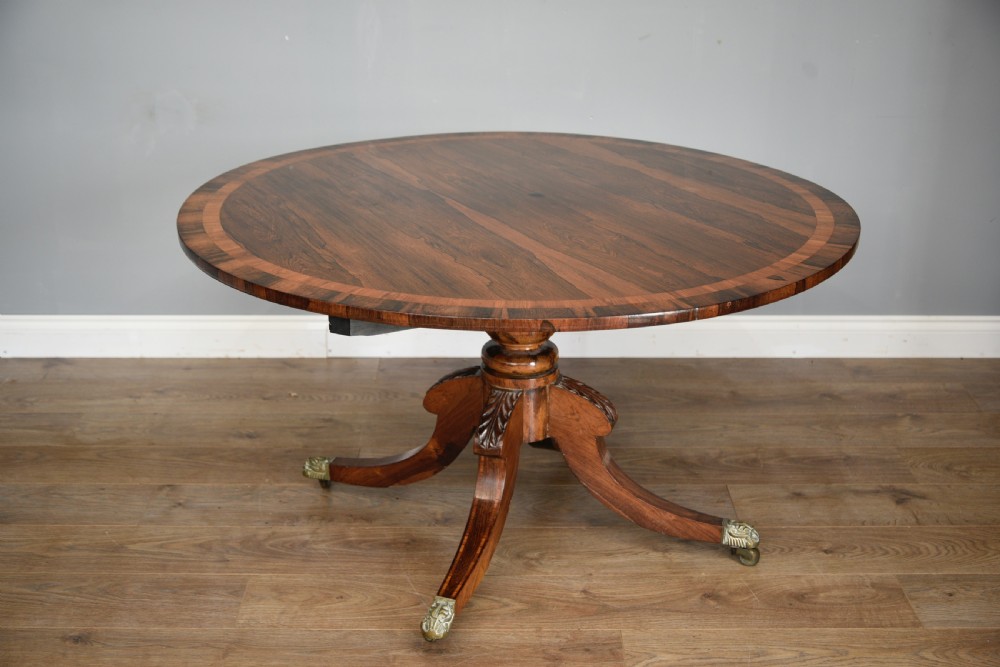 Regency rosewood circular dining table 