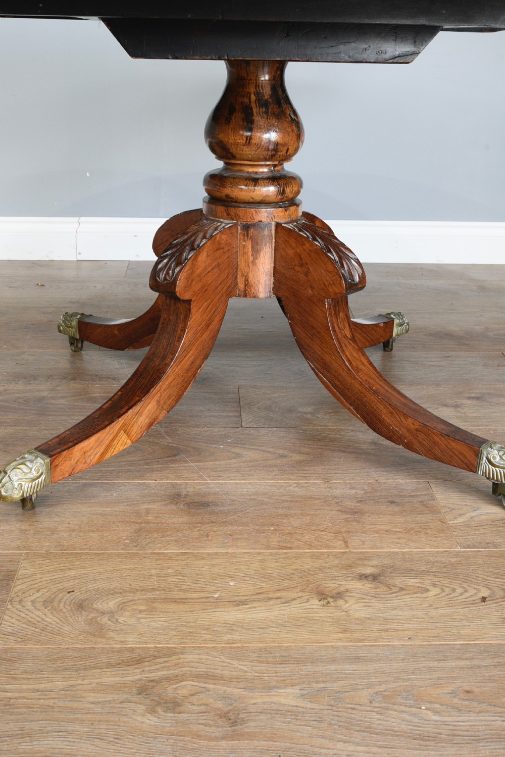 Regency rosewood circular dining table  View III
