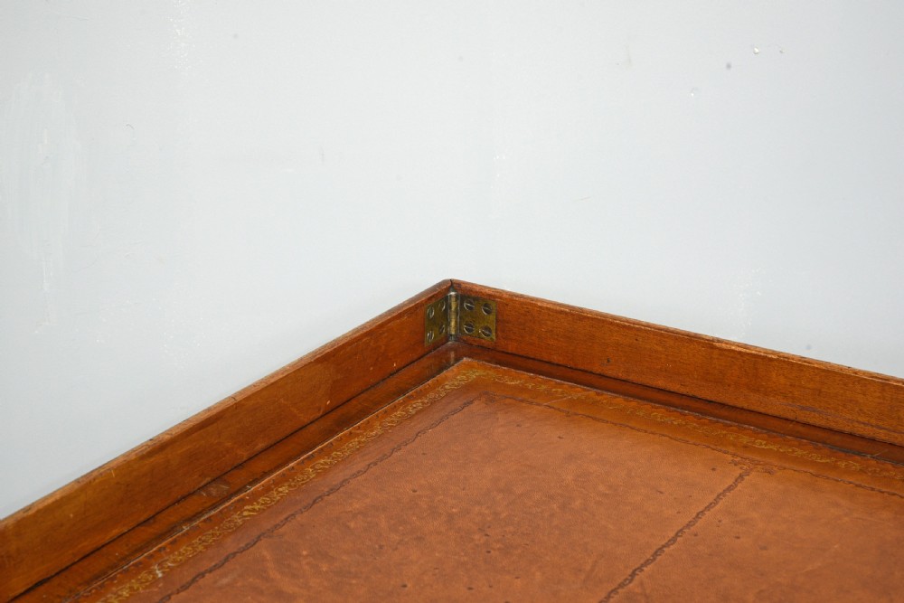 antique mahogany campaign desk  View VI
