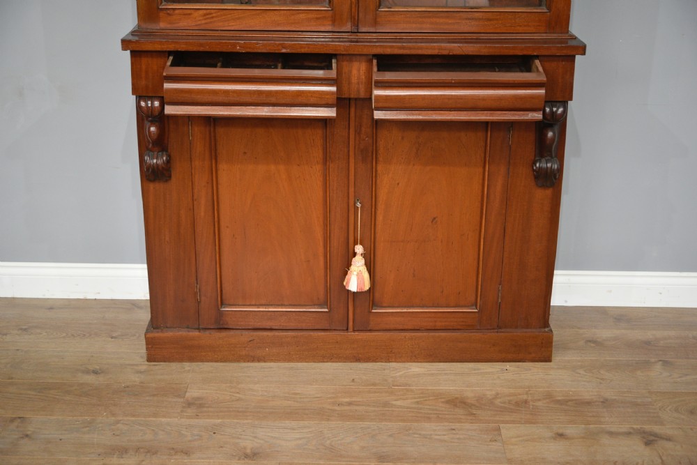 victorian mahogany bookcase  View II