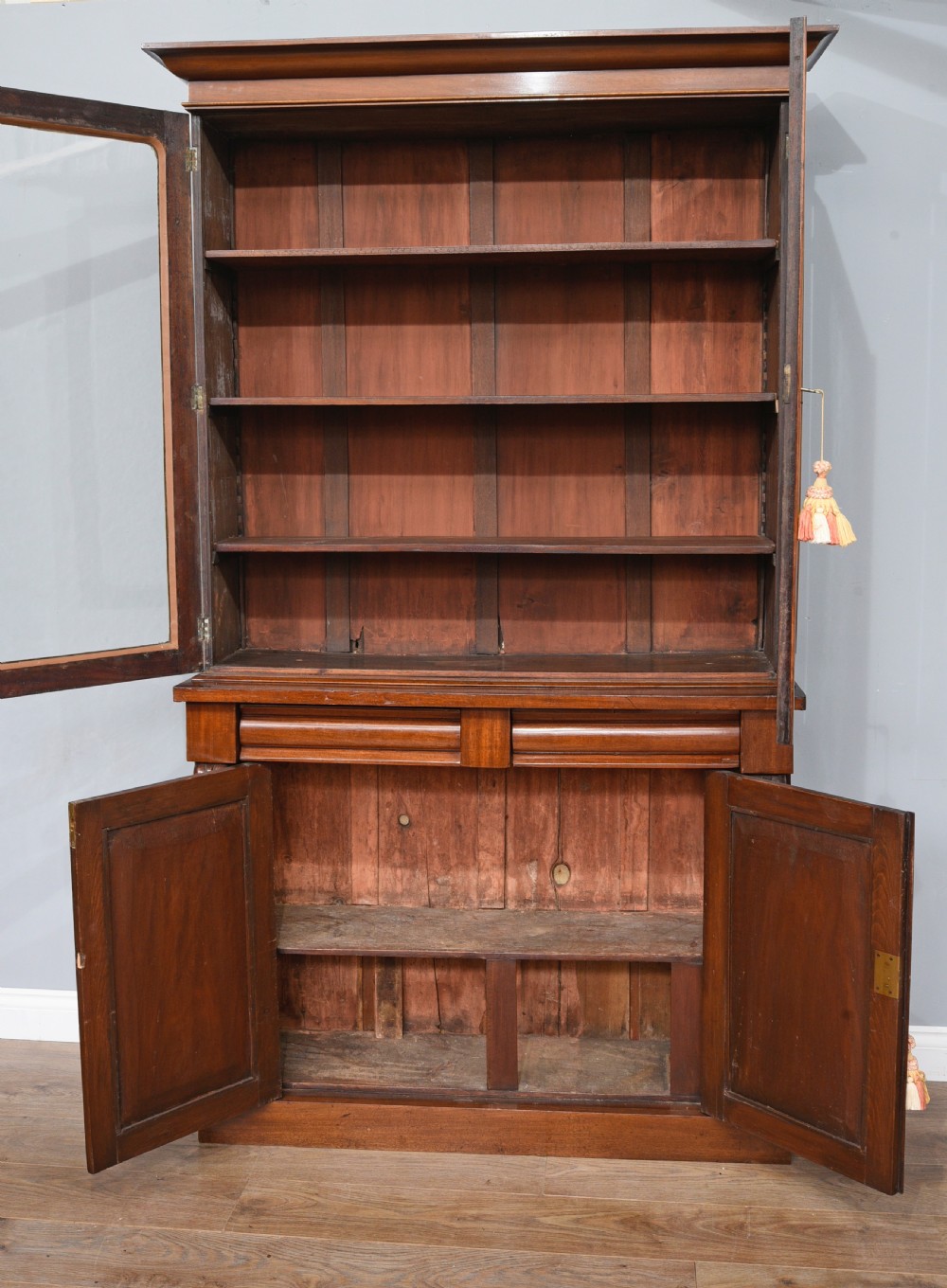 victorian mahogany bookcase  View IV