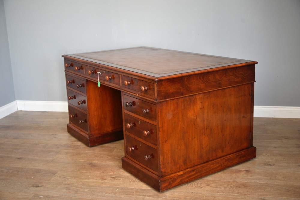 Victorian Maple & Co  mahogany partners desk  View II