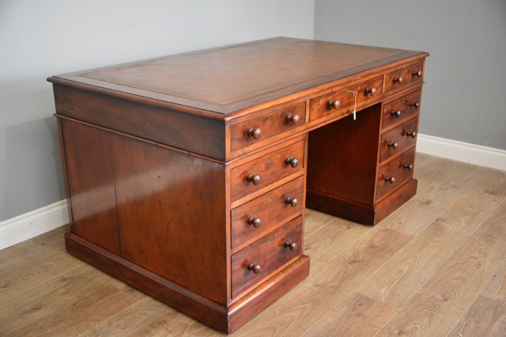 Victorian Maple & Co  mahogany partners desk  View III