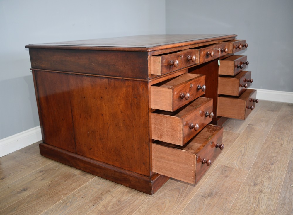 Victorian Maple & Co  mahogany partners desk  View IV