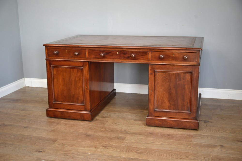 Victorian Maple & Co  mahogany partners desk  View V