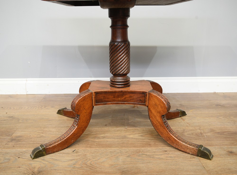 Antique Regency mahogany tea table  View IV