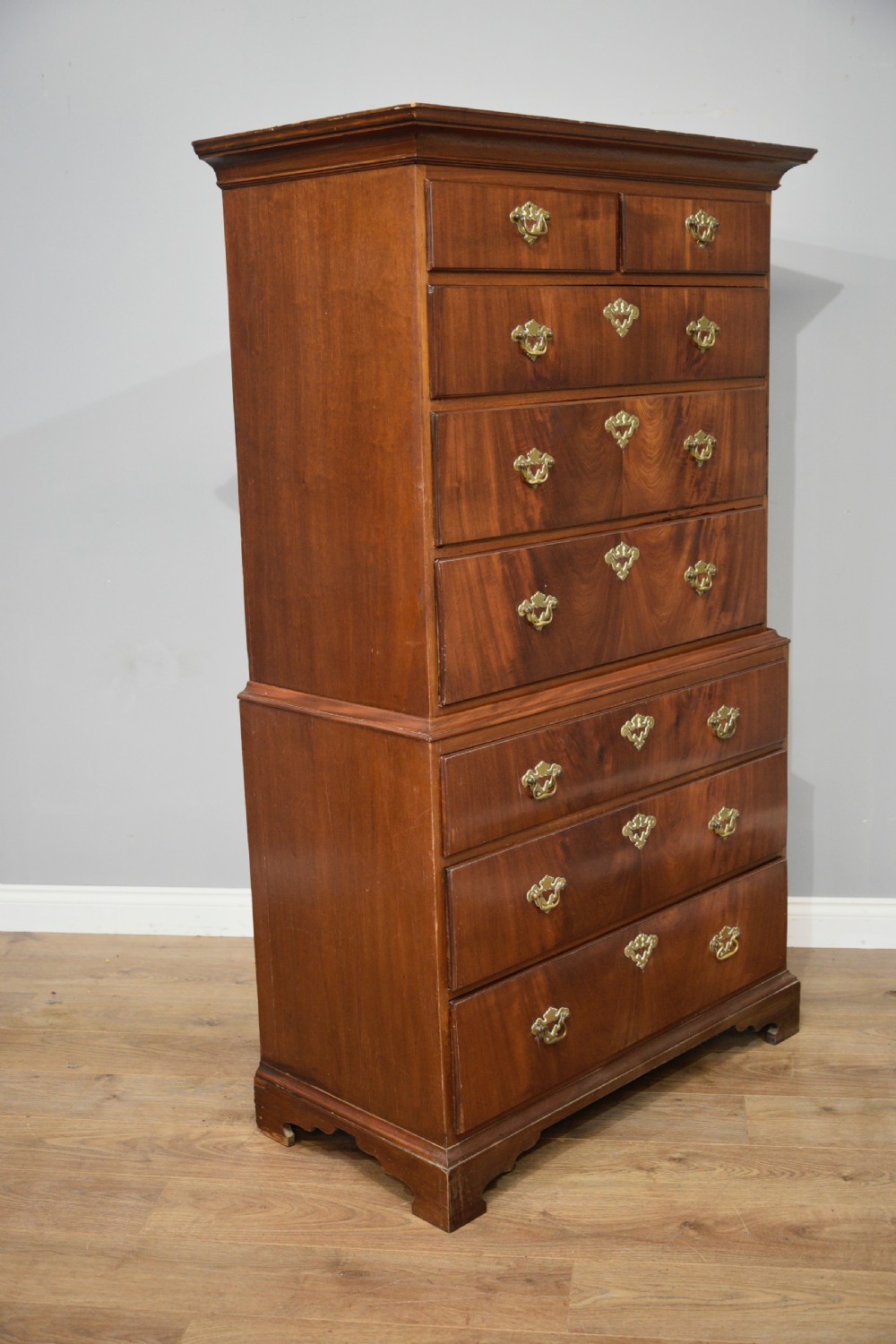 Georgian mahogany tall boy chest on chest  View III