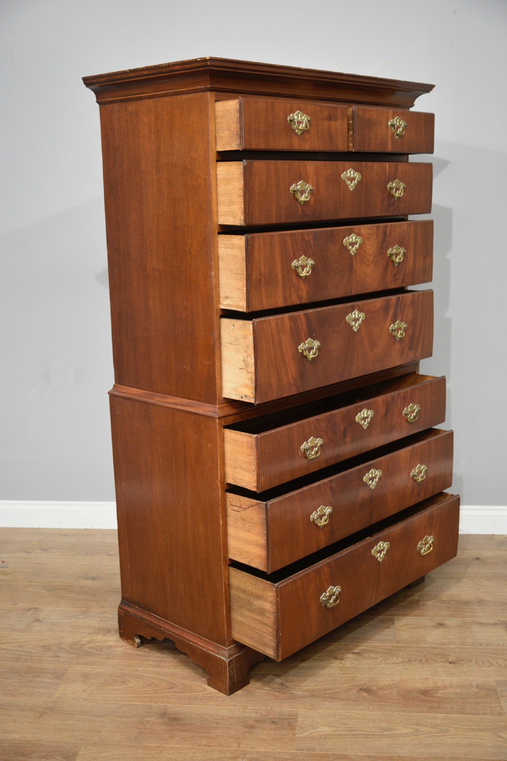 Georgian mahogany tall boy chest on chest  View IV