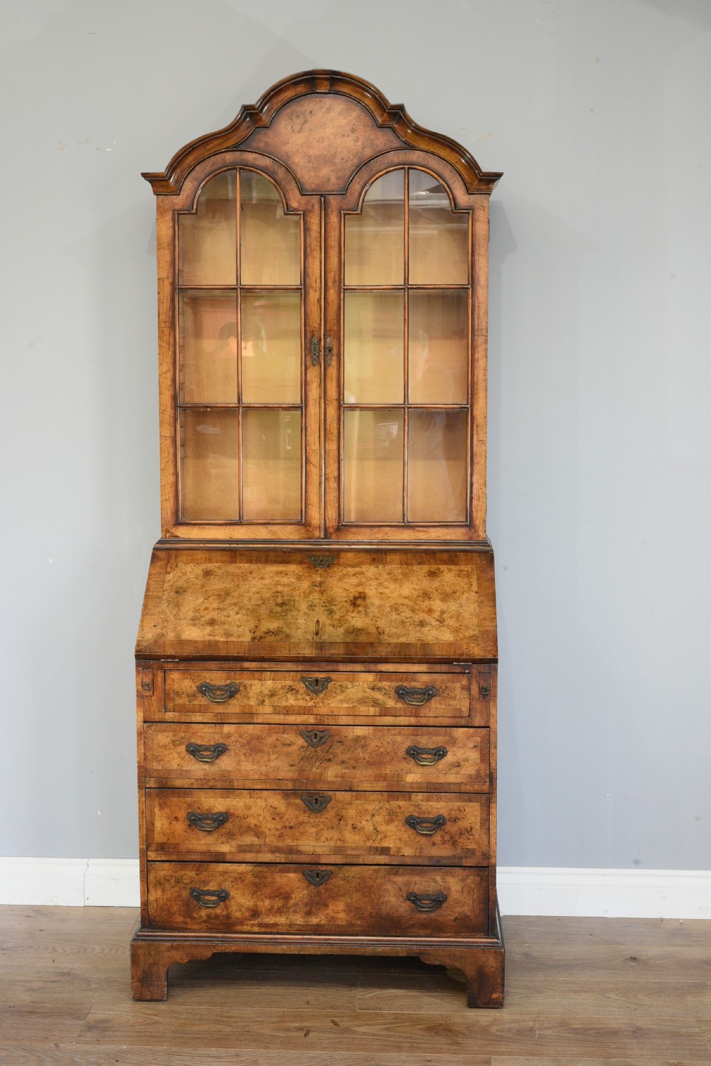 walnut bureau bookcase 