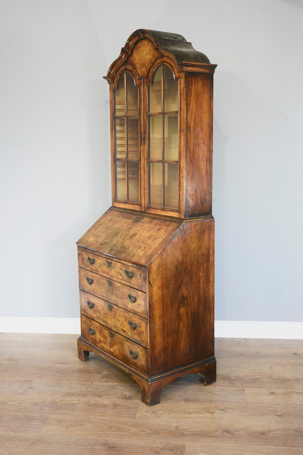 walnut bureau bookcase  View II