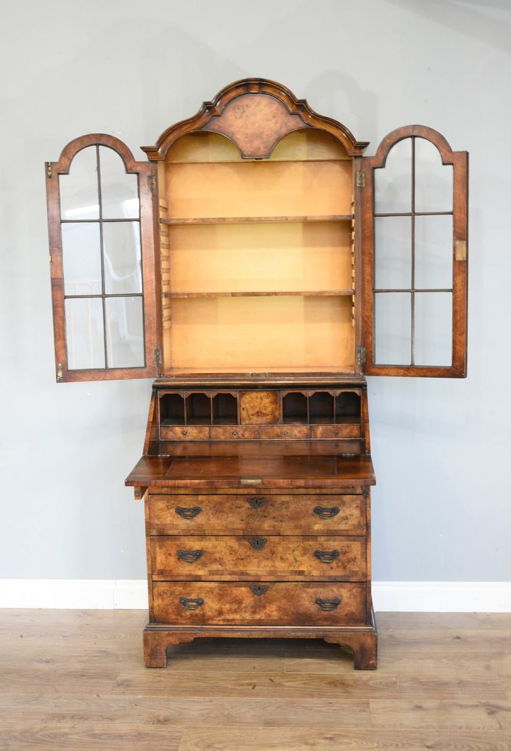 walnut bureau bookcase  View IV