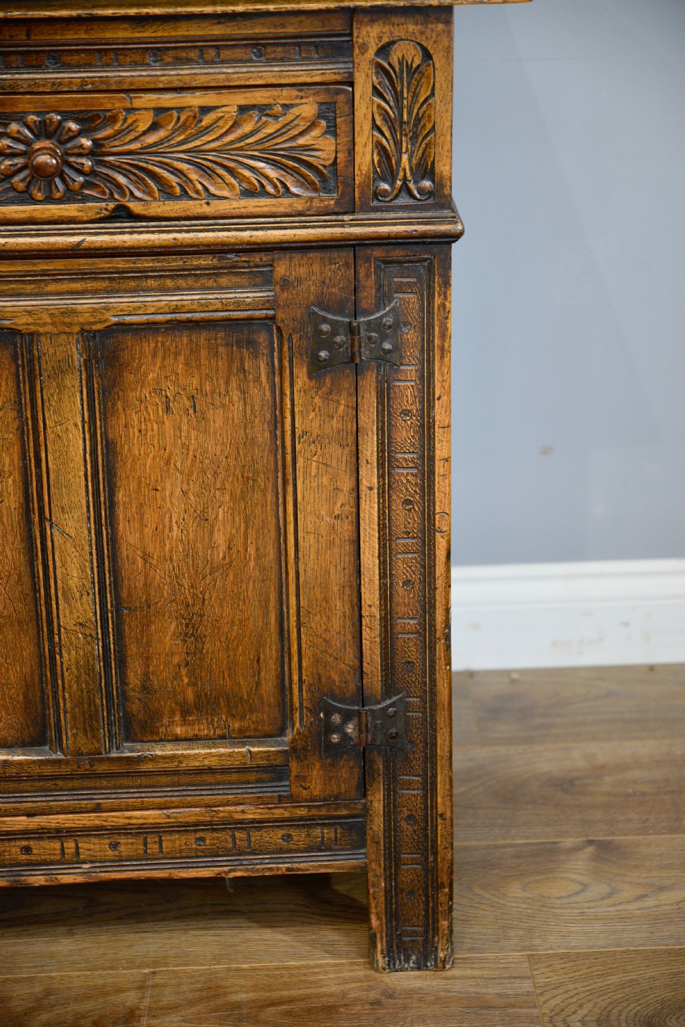 carved Ipswich oak Dresser base  View III