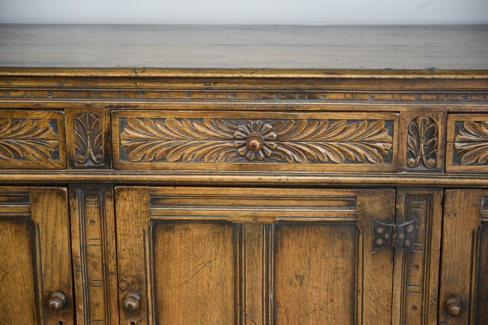 carved Ipswich oak Dresser base  View IV