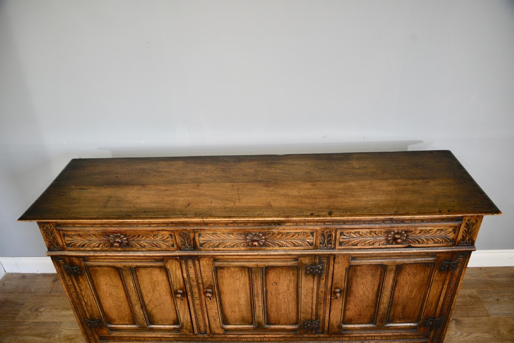 carved Ipswich oak Dresser base  View V