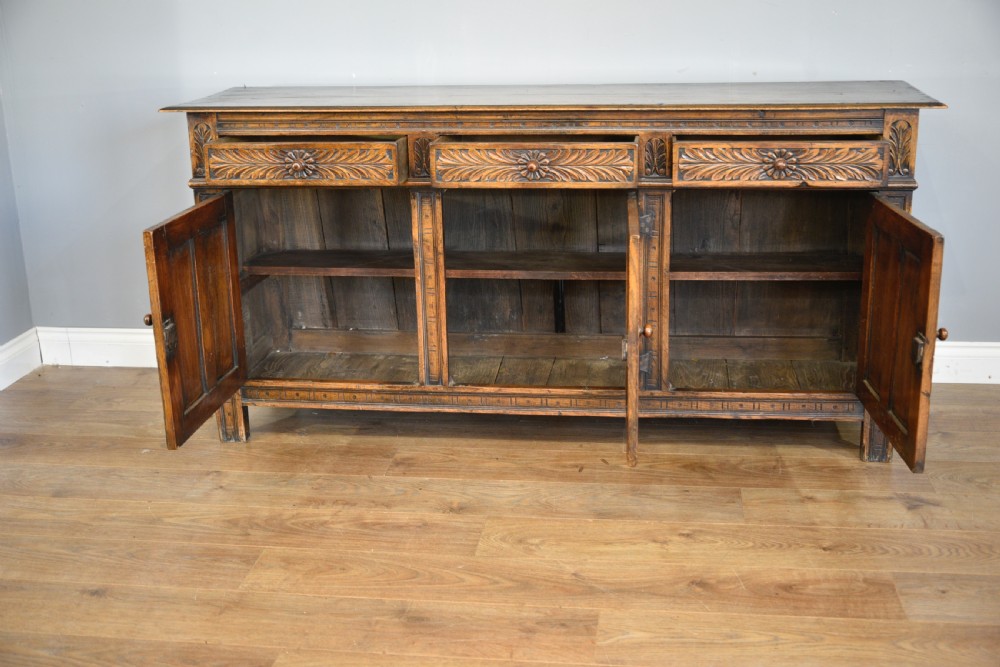 carved Ipswich oak Dresser base  View VI