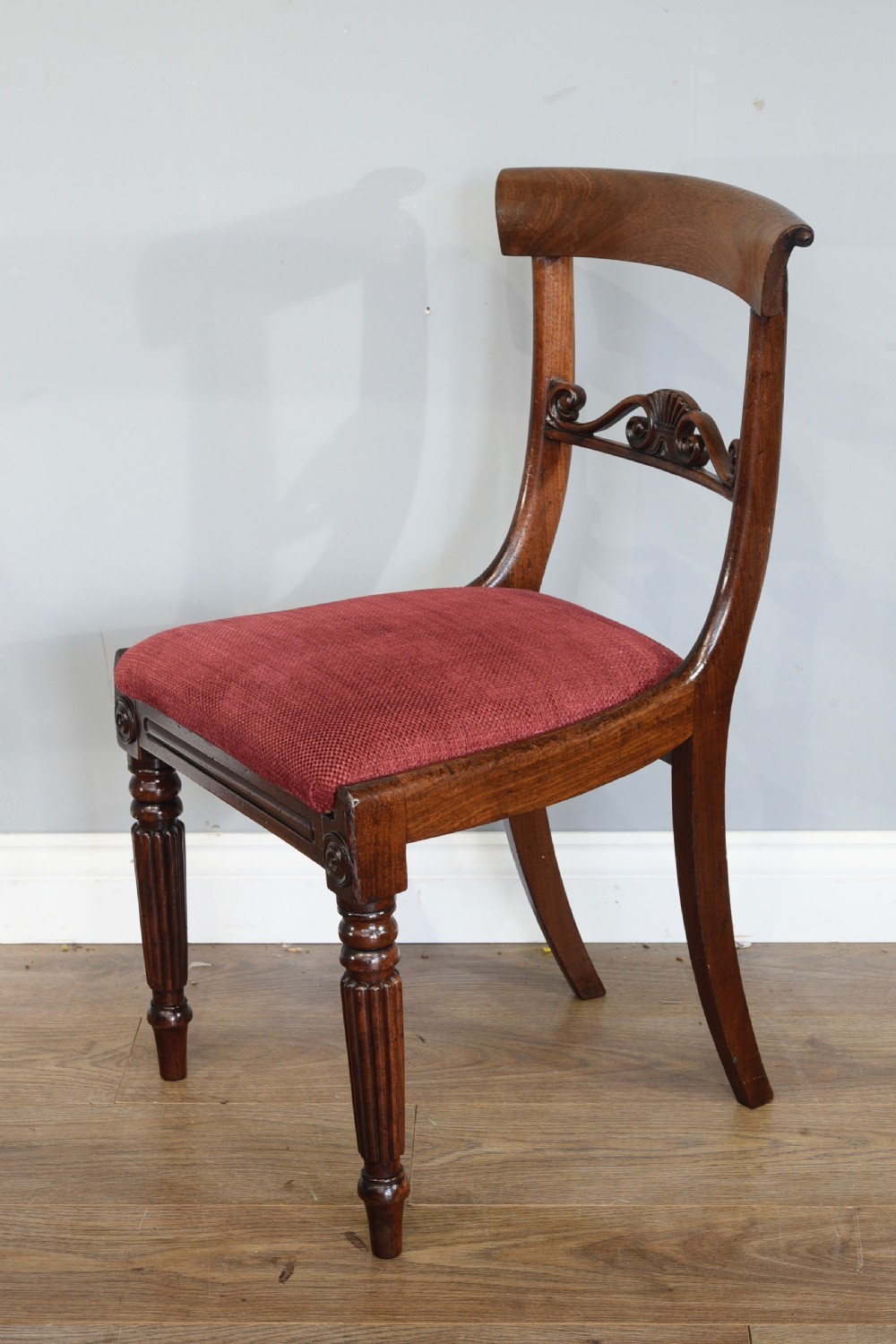 set of eight Regency mahogany dining chairs  View V
