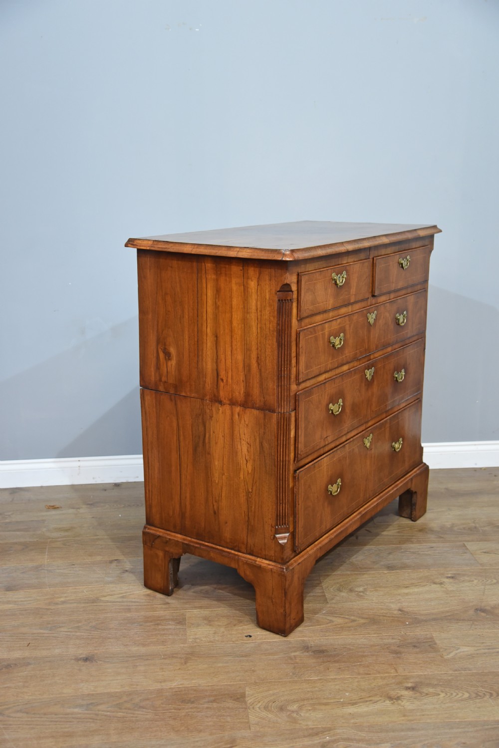 Queen Anne walnut chest of drawers  View II
