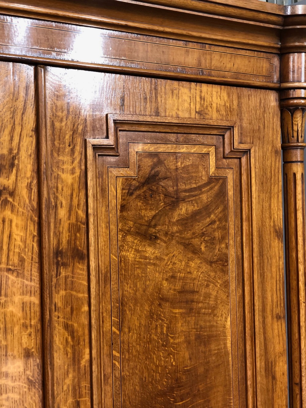 Victorian pollard oak triple wardrobe compactum  View V
