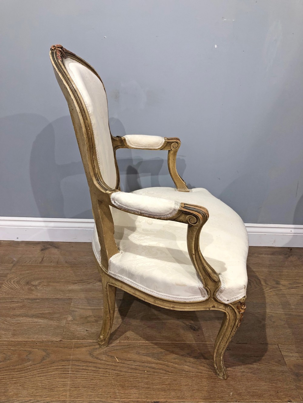 Pair Of French Fauteuil arm chairs Louis xv  View III