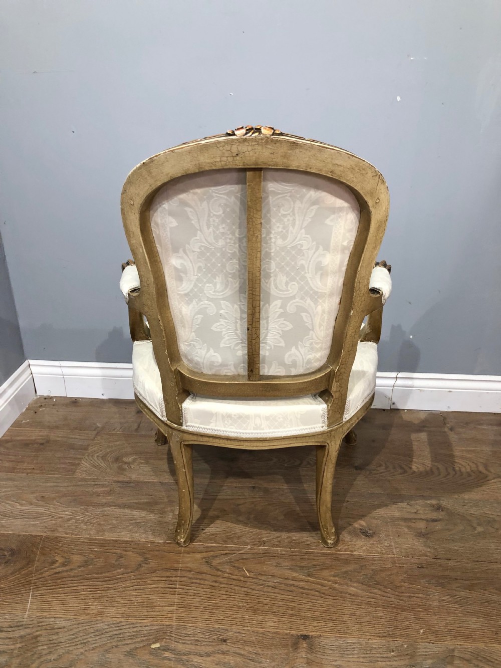 Pair Of French Fauteuil arm chairs Louis xv  View IV