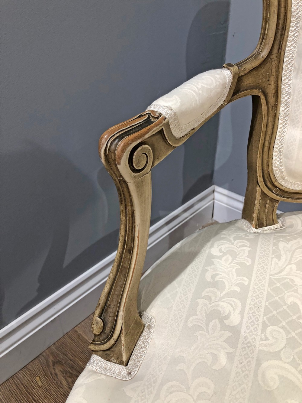 Pair Of French Fauteuil arm chairs Louis xv  View VI