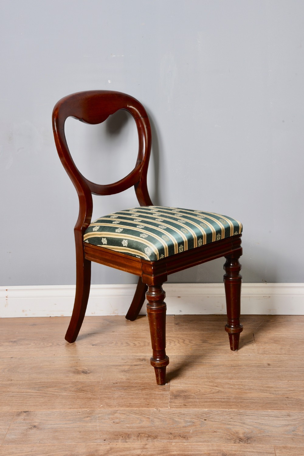 set of six Victorian balloon back chairs by J Reilly,s of manchester  View III