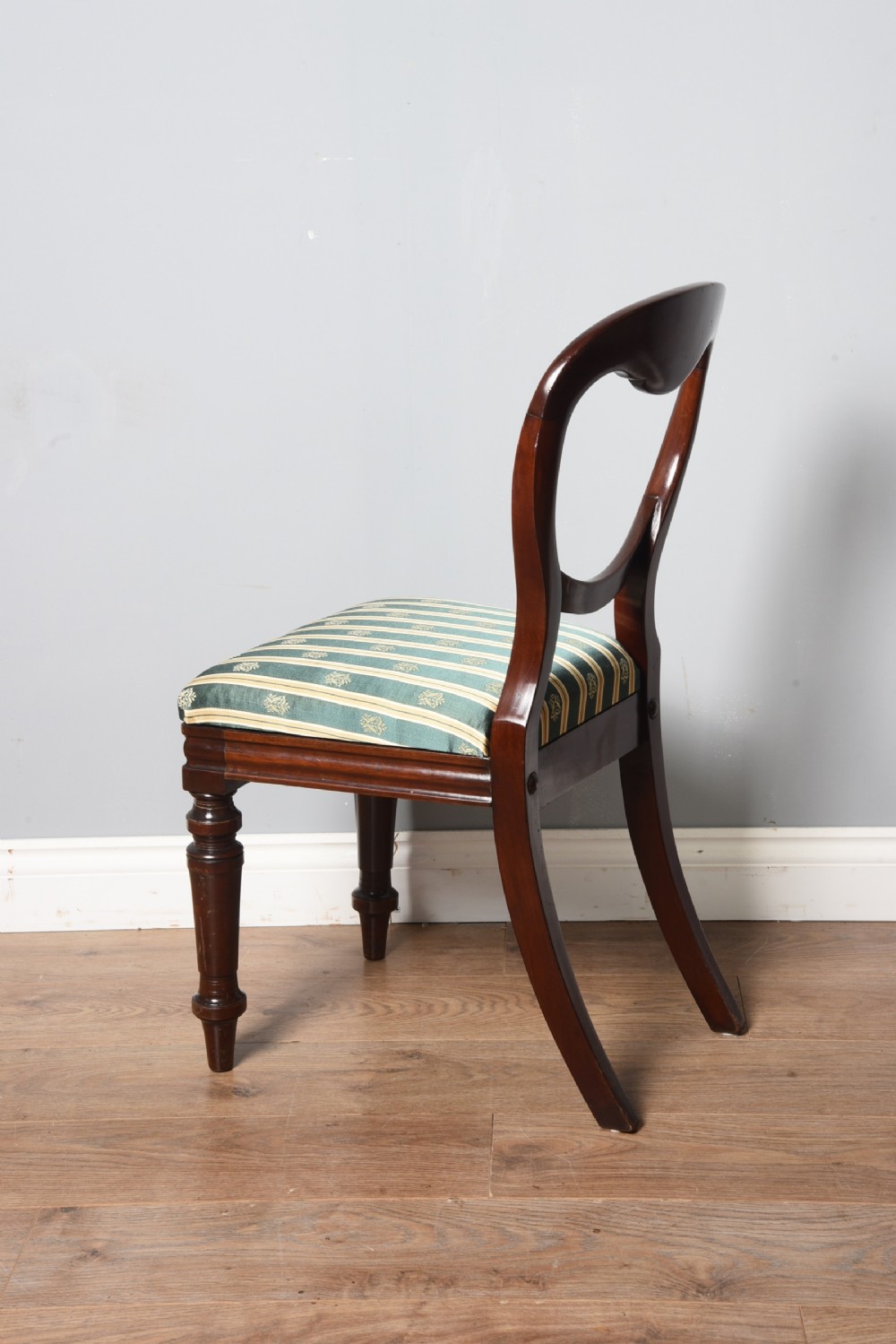 set of six Victorian balloon back chairs by J Reilly,s of manchester  View IV