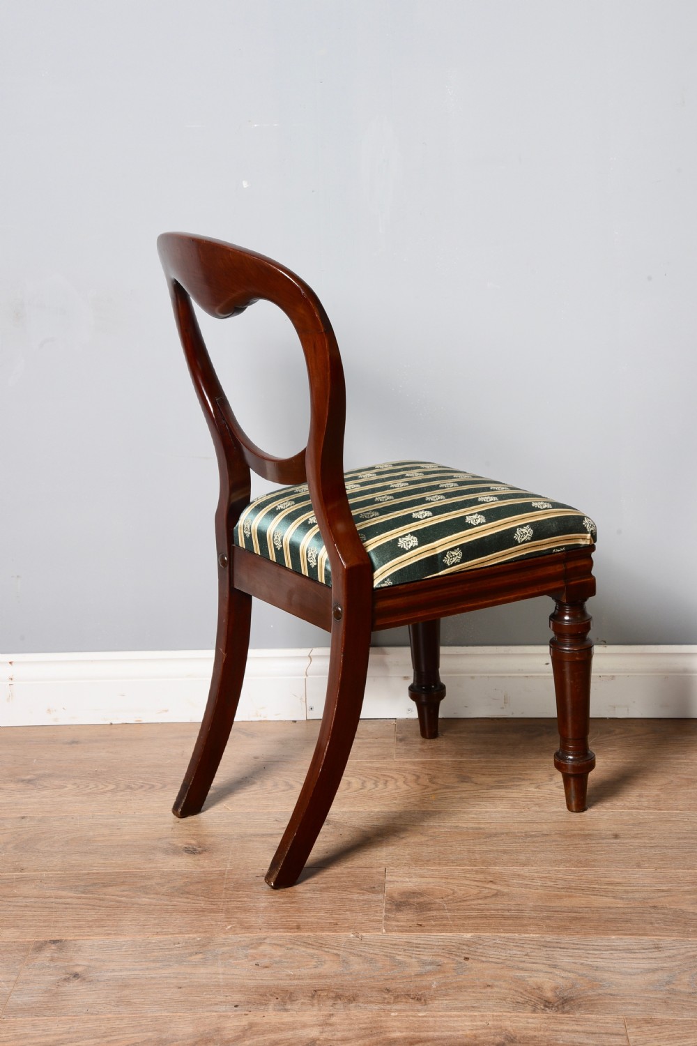 set of six Victorian balloon back chairs by J Reilly,s of manchester  View VI