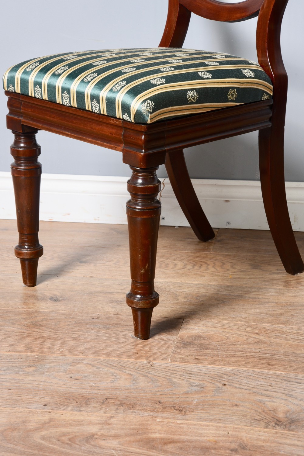 set of six Victorian balloon back chairs by J Reilly,s of manchester  View VII