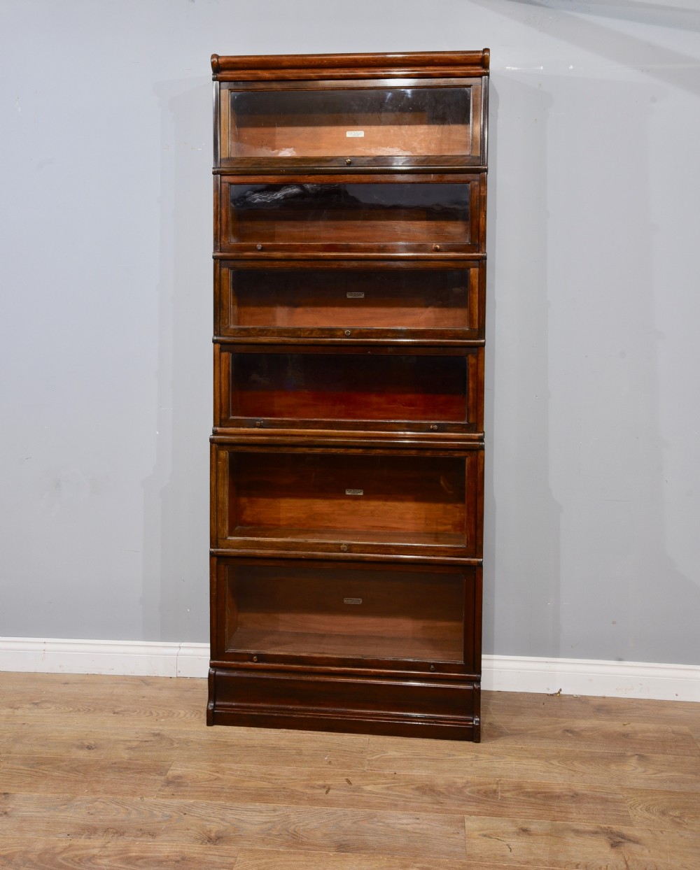 six stack mahogany globe wernicke bookcase 