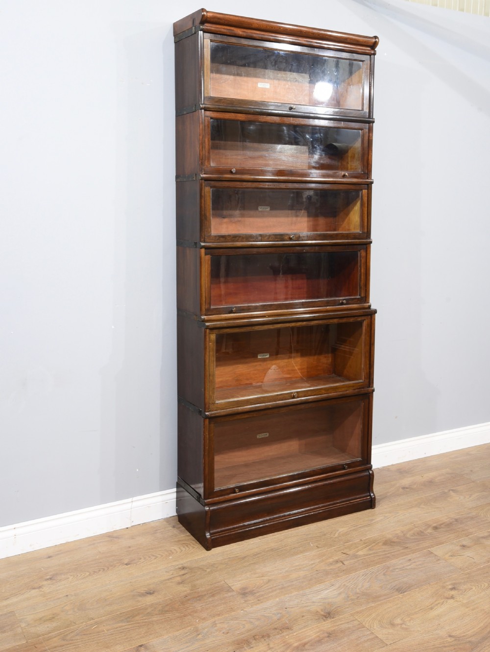 six stack mahogany globe wernicke bookcase  View III
