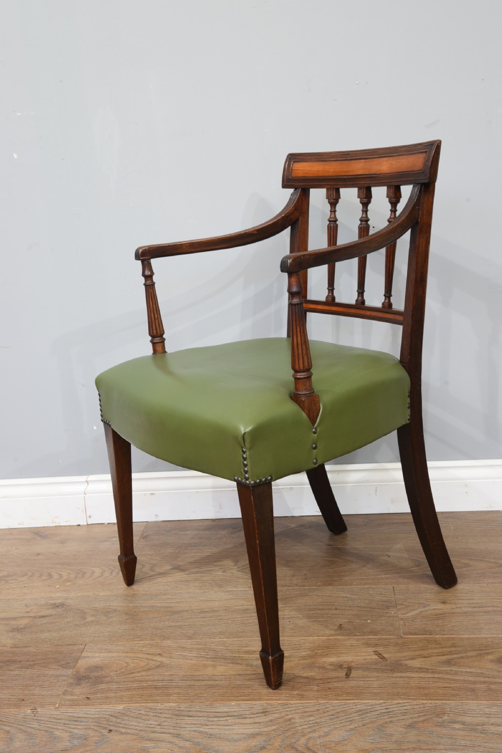 Set of eight Georgian mahogany dining chairs  View III