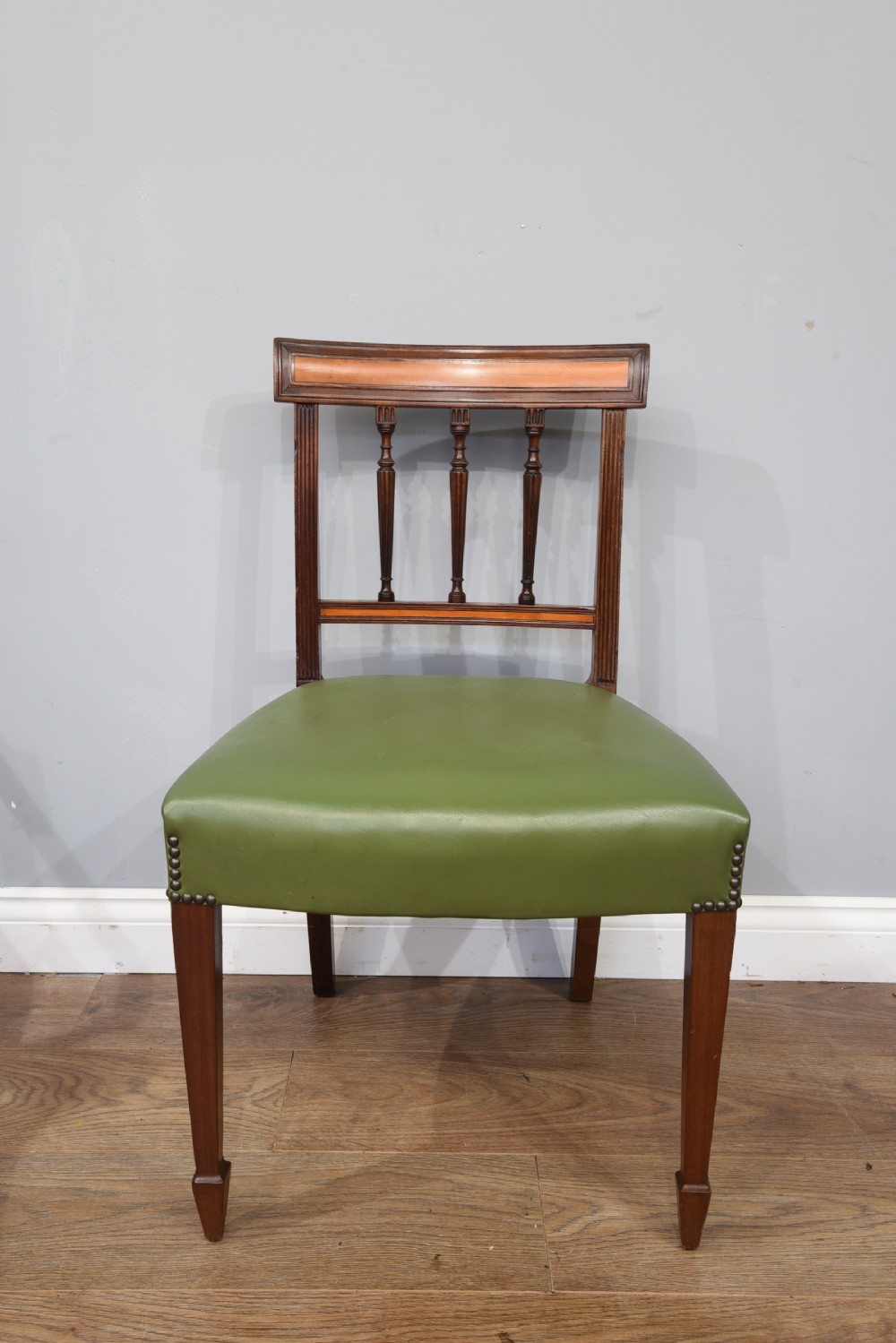 Set of eight Georgian mahogany dining chairs  View IV