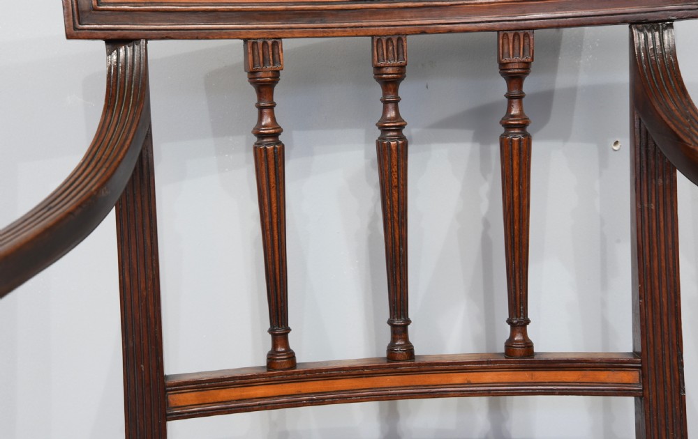 Set of eight Georgian mahogany dining chairs  View V