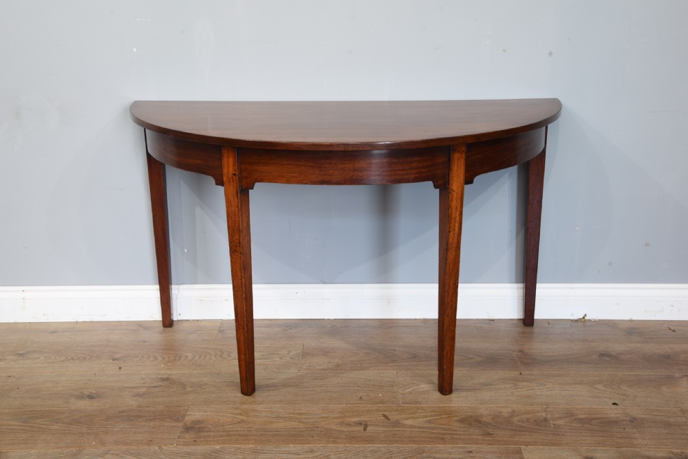 Antique Georgian mahogany demi lune console table 
