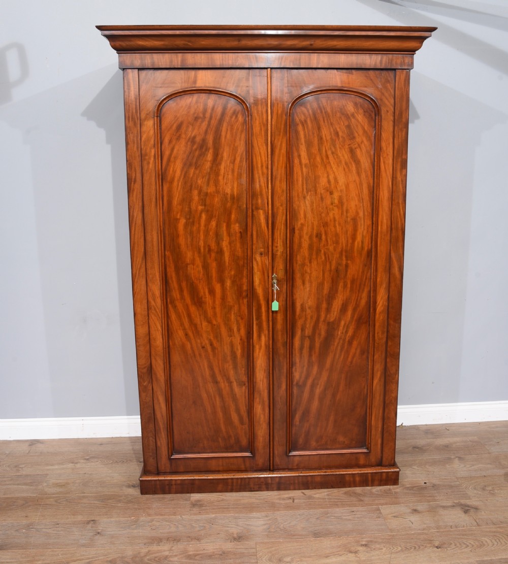 Victorian mahogany double wardrobe 