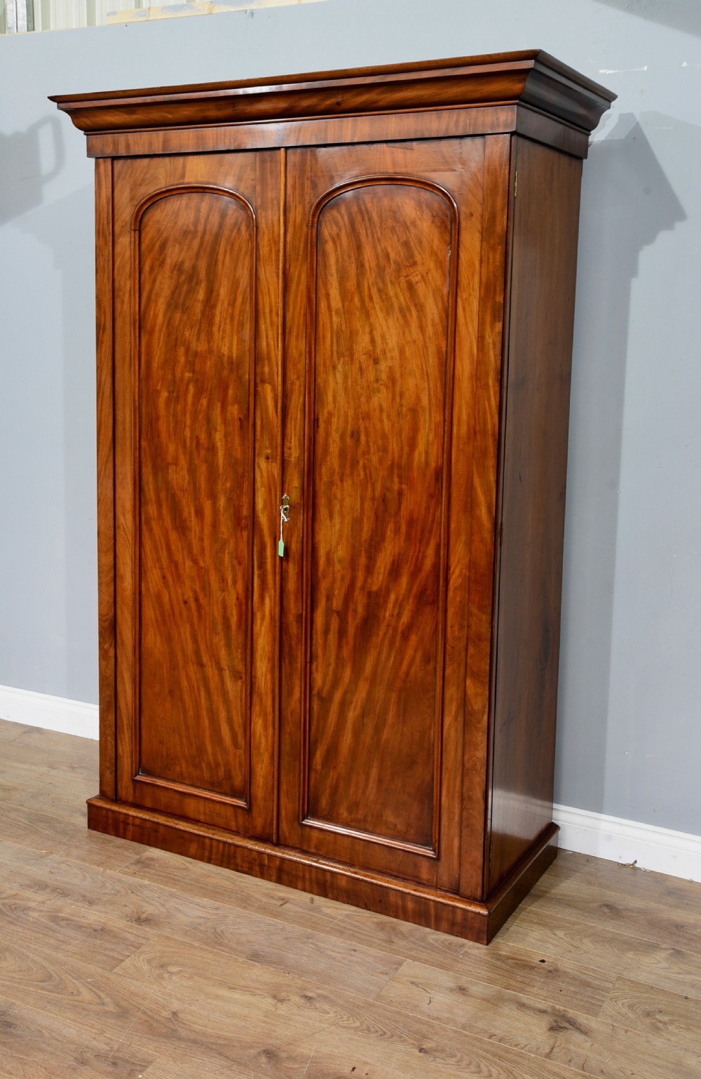 Victorian mahogany double wardrobe  View II