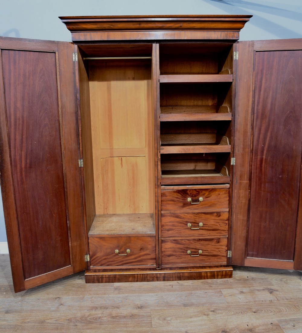 Victorian mahogany double wardrobe  View V