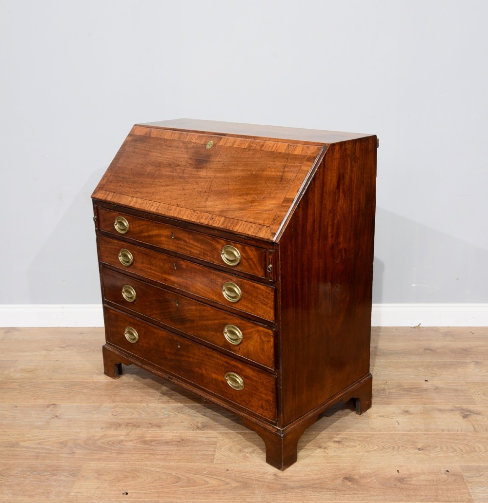 Georgian mahogany bureau  View II