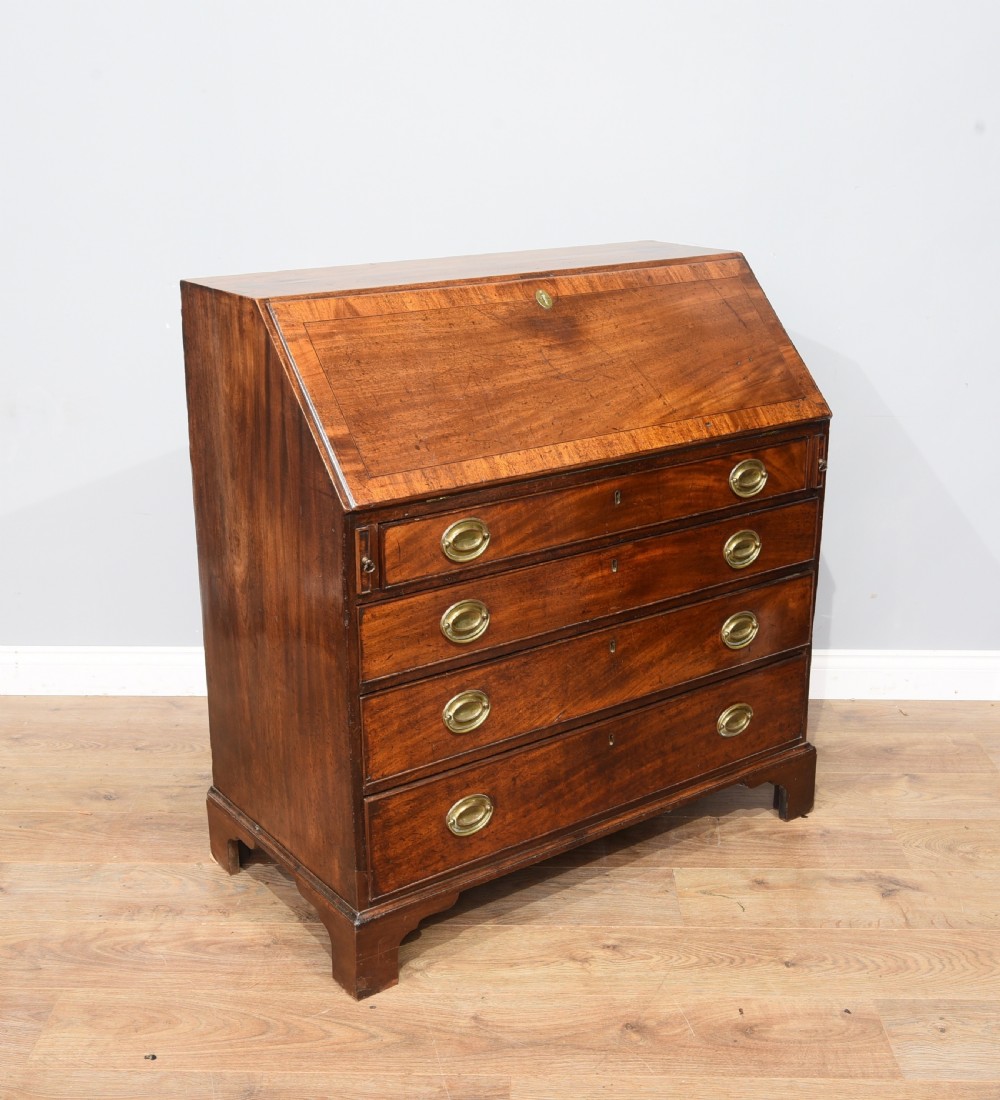 Georgian mahogany bureau  View III