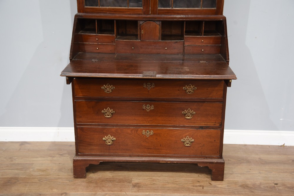 Georgian mahogany bureau bookcase  View V