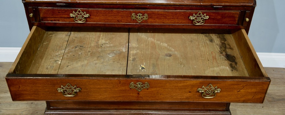 Georgian mahogany bureau bookcase  View VI